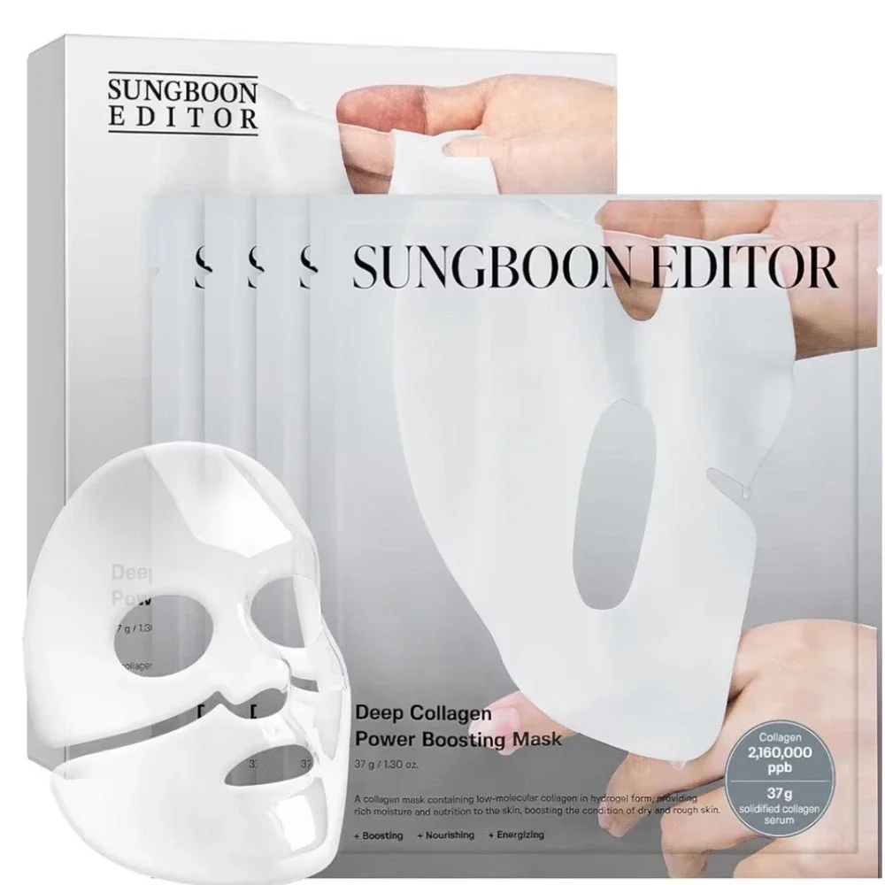 SUNGBOON EDITOR Deep Collagen Power Boosting Mask Skincare Pore Refining 4pk